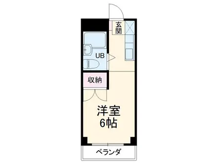 レジデンスホンダ(1K/3階)の間取り写真