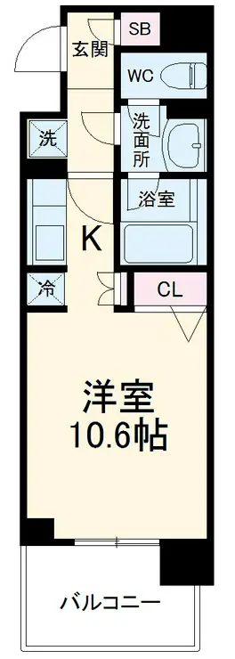 ドゥーエ横濱台町 5階階 間取り