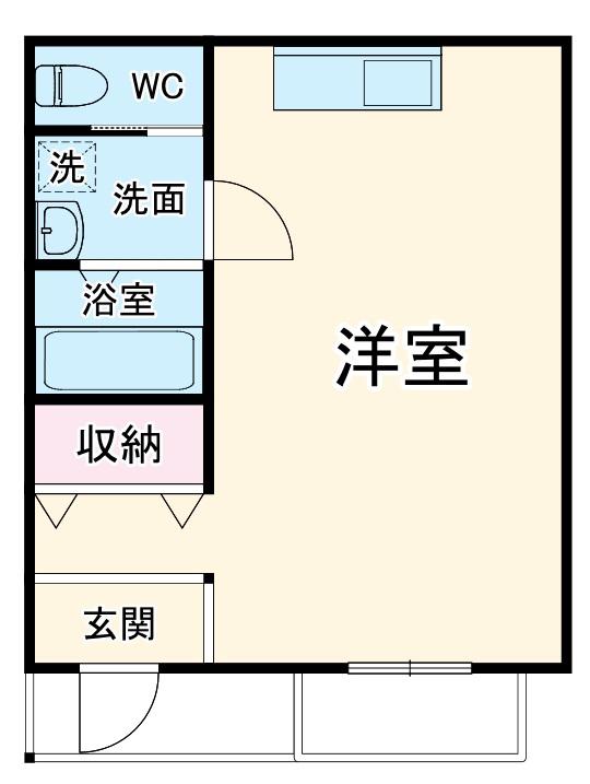 CASA チェルキオ(ワンルーム/1階)の間取り写真