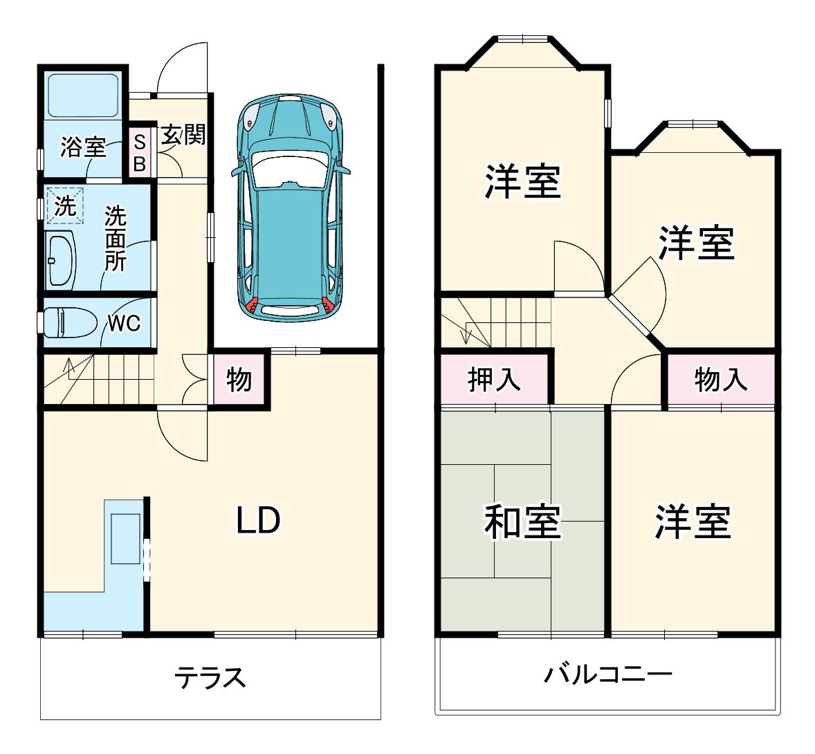 テラスセッズ(4LDK)の間取り写真