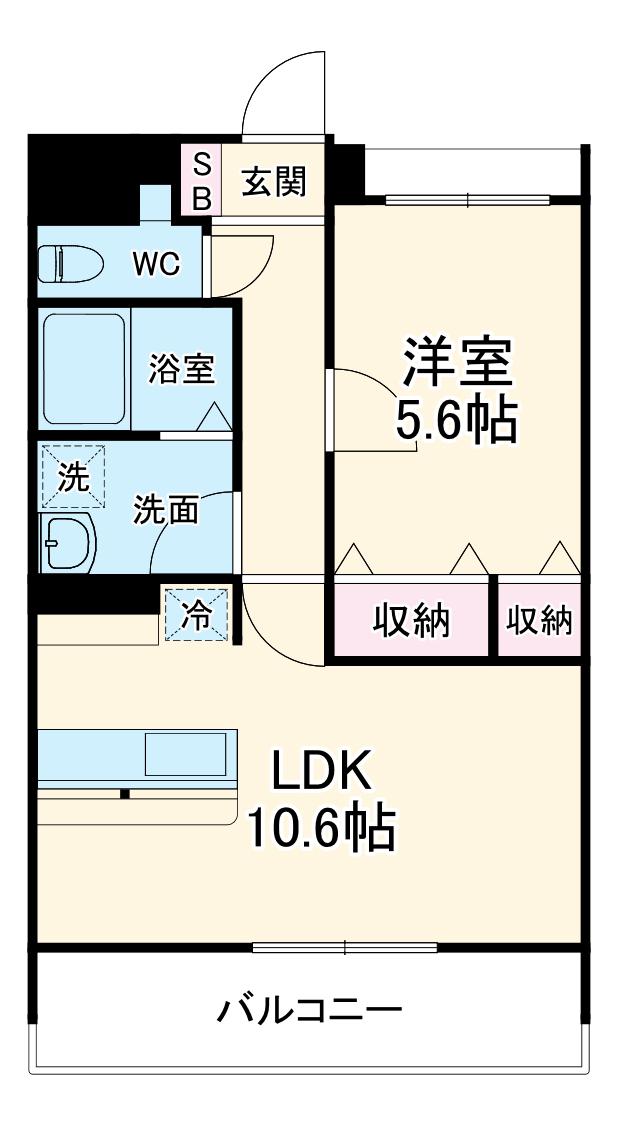 ル・レーブ(1LDK/1階)の間取り写真