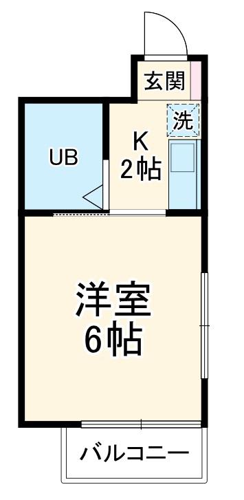 プラムハイツ(1K/2階)の間取り写真