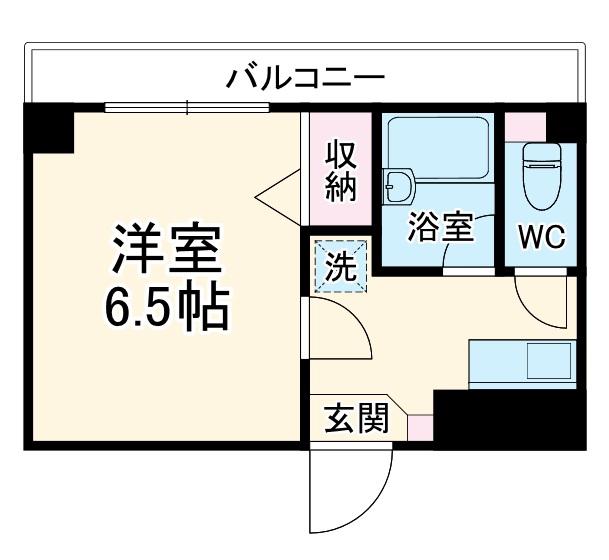 ベルデュール21(1K/4階)の間取り写真