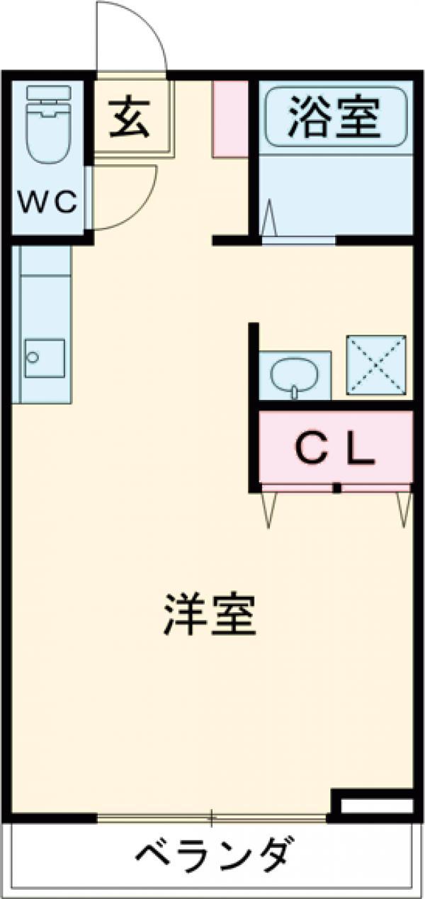 ナシャードアパート(ワンルーム/2階)の間取り写真