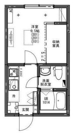 KEIAI RESIDENCE 新秋津Ⅱ(1K/1階)の間取り写真