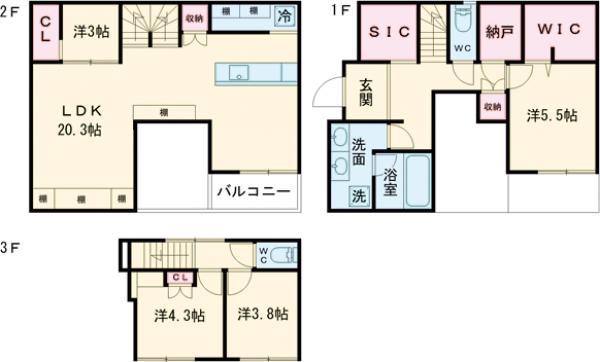 東急大井町線 等々力駅 徒歩14分 3階建 築15年(4LDK)の間取り写真