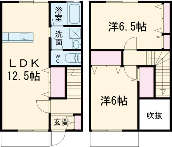 東武鉄道日光線 新栃木駅 徒歩36分 2階建 築24年(2LDK)の間取り写真