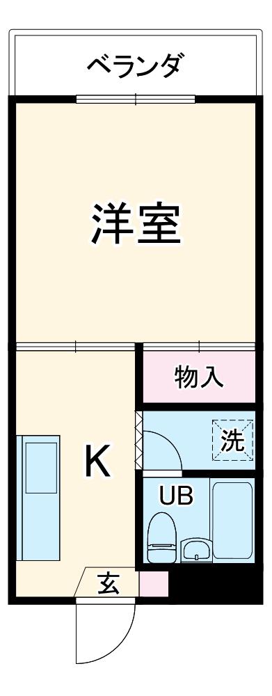 今井鉄工ビル(1K/2階)の間取り写真