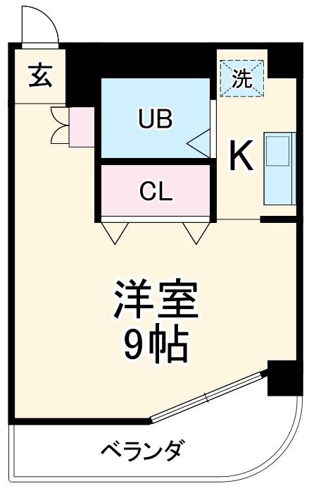 シーブリーズ東海(ワンルーム/3階)の間取り写真