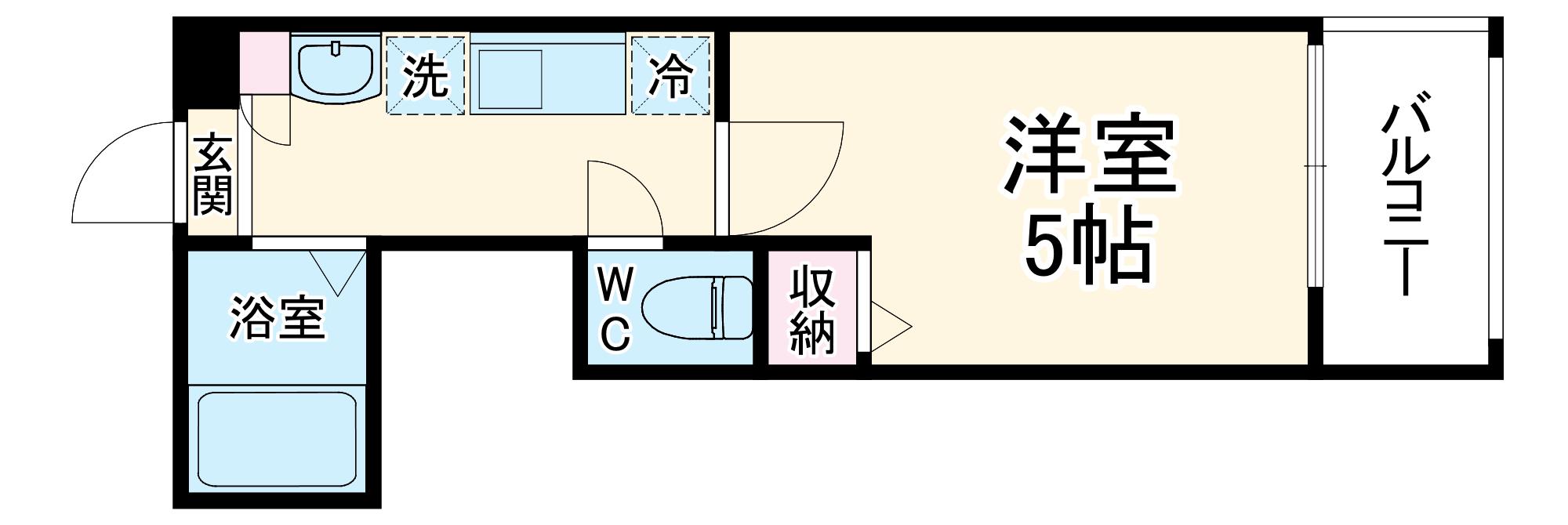 MELDIA六角橋1丁目(1K/3階)の間取り写真