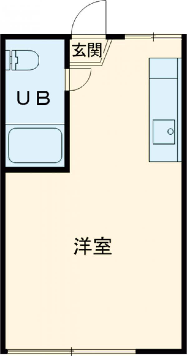 めぐみハイツ(ワンルーム/2階)の間取り写真