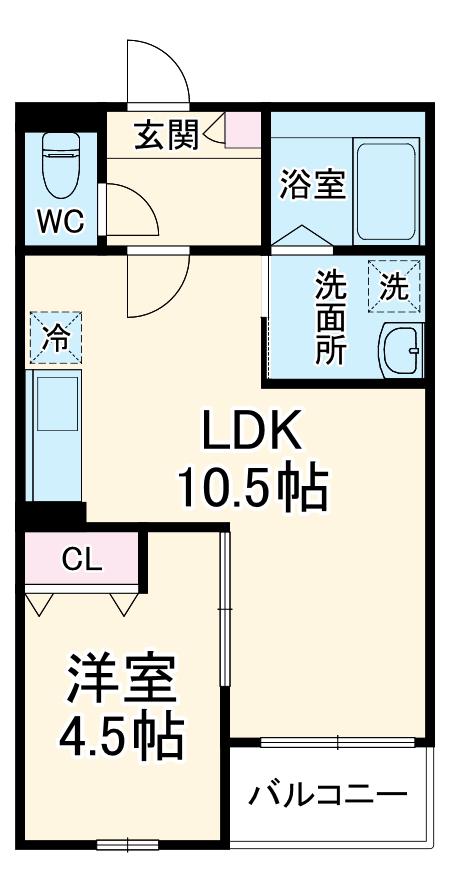 JACK SHOHOⅧ(1LDK/2階)の間取り写真
