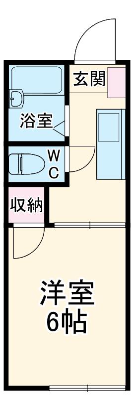 ハイム白樺(1K/1階)の間取り写真