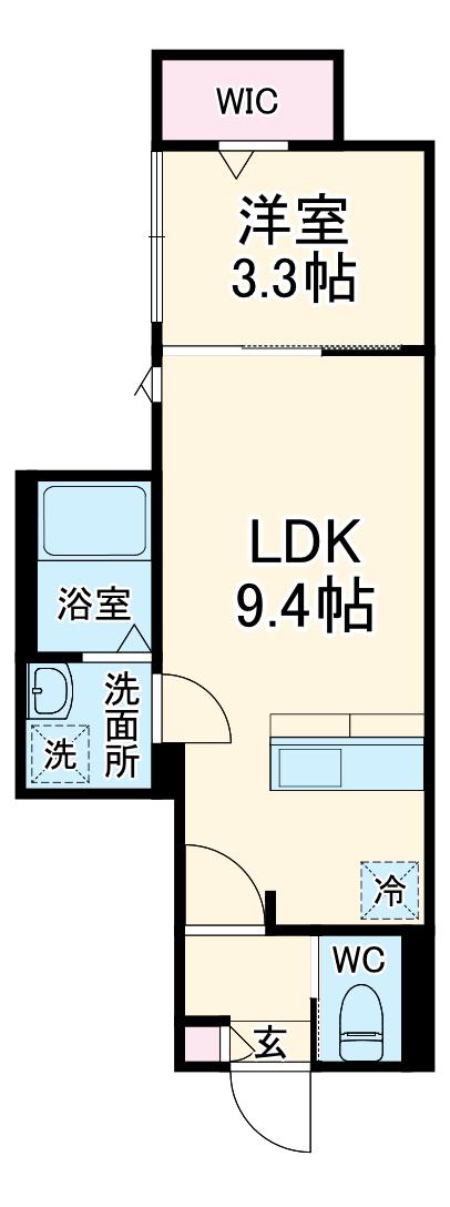 KEIAI RESIDENCE 宮原Ⅱ(1LDK/3階)の間取り写真