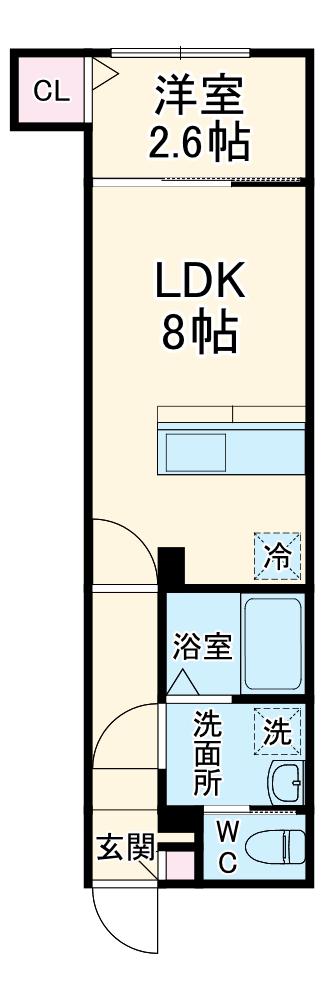 KEIAI RESIDENCE 宮原Ⅱ(1LDK/3階)の間取り写真