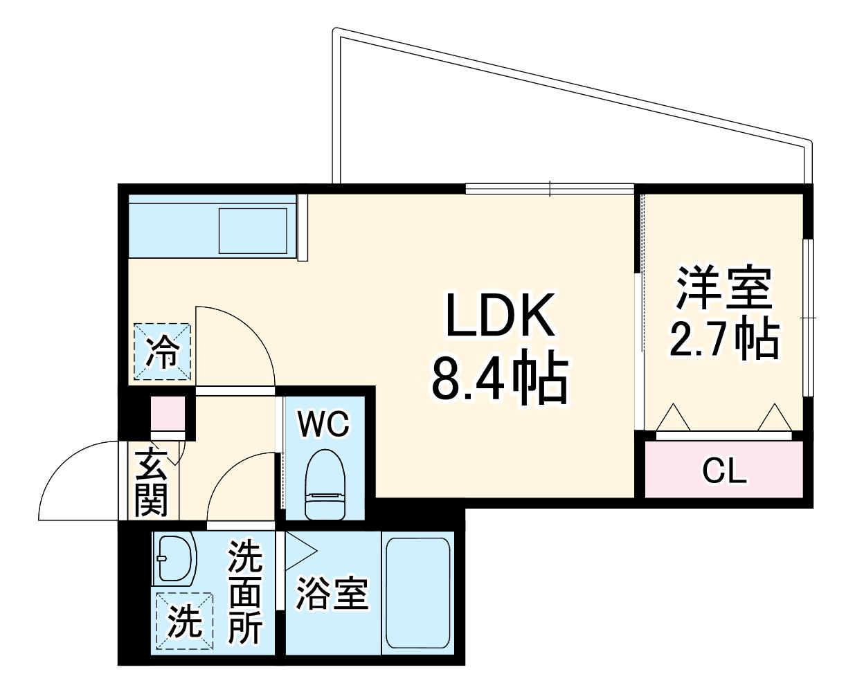 KEIAI RESIDENCE 西大宮Ⅱ(1LDK/1階)の間取り写真