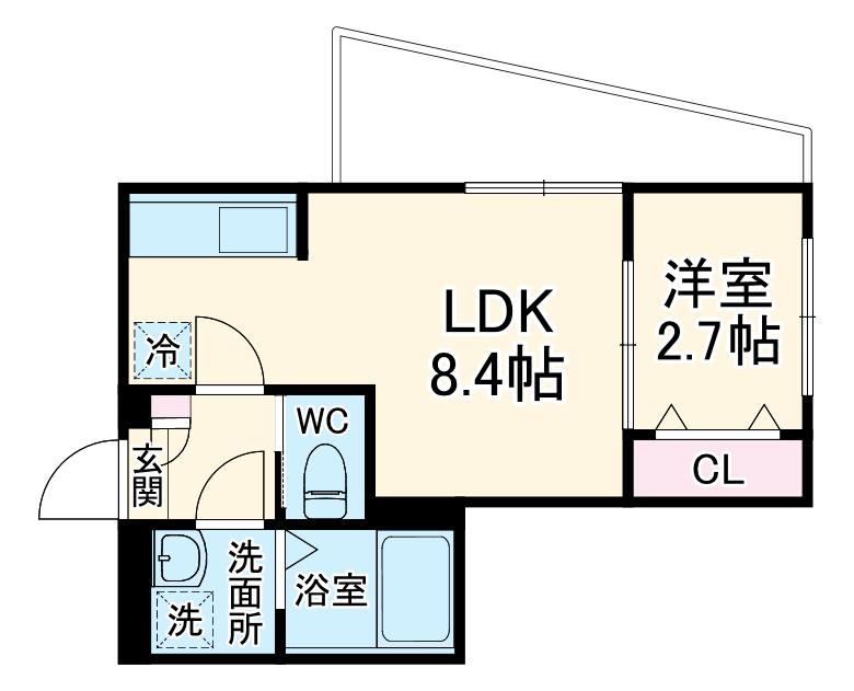 KEIAI RESIDENCE 西大宮Ⅱ(1LDK/2階)の間取り写真
