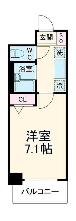 レジディア南行徳 4階階 間取り