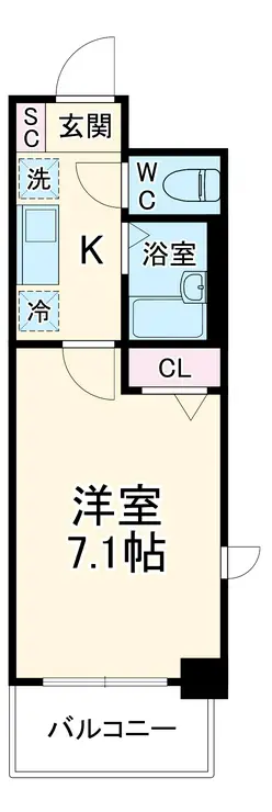 レジディア南行徳 5階階 間取り