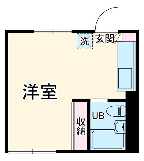イルフラット(ワンルーム/1階)の間取り写真