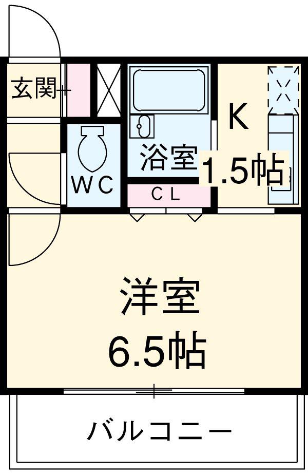エントピア鳥居西(1K/3階)の間取り写真