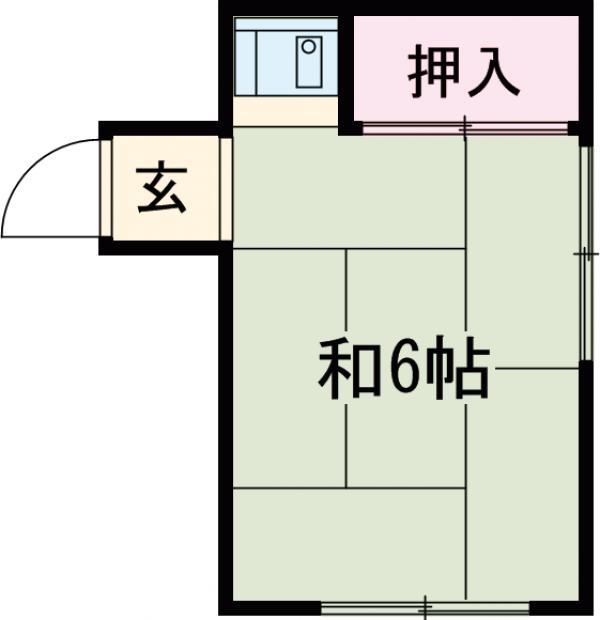 谷ビル(ワンルーム/3階)の間取り写真
