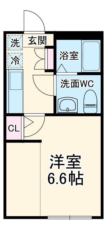 KEIAI RESIDENCE 東浦和(1K/2階)の間取り写真