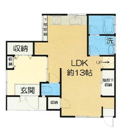 千葉都市モノレール 天台駅 徒歩7分 2階建 築42年(2LDK)の間取り写真
