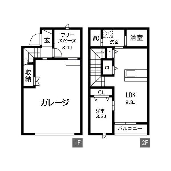 Ceres HIKIYAMA BASE(1SLDK)の間取り写真