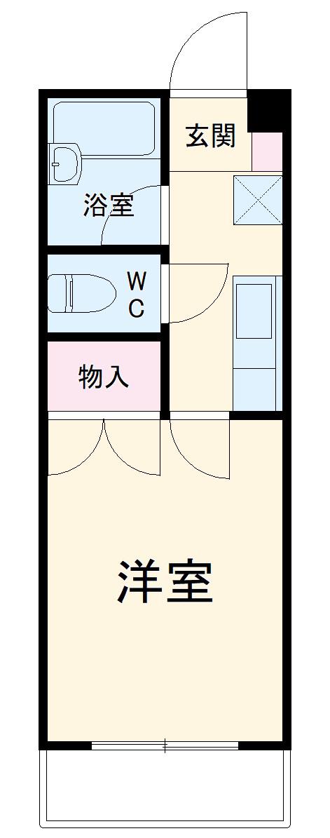 αネクスト東金第6(1K/2階)の間取り写真