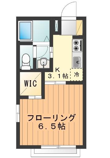 コンフォートヨコタ(1K/2階)の間取り写真