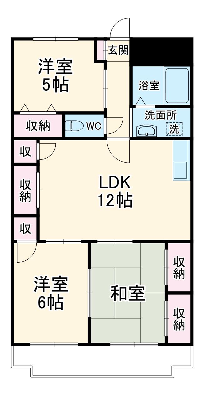リバブルヤトミ(3LDK/2階)の間取り写真