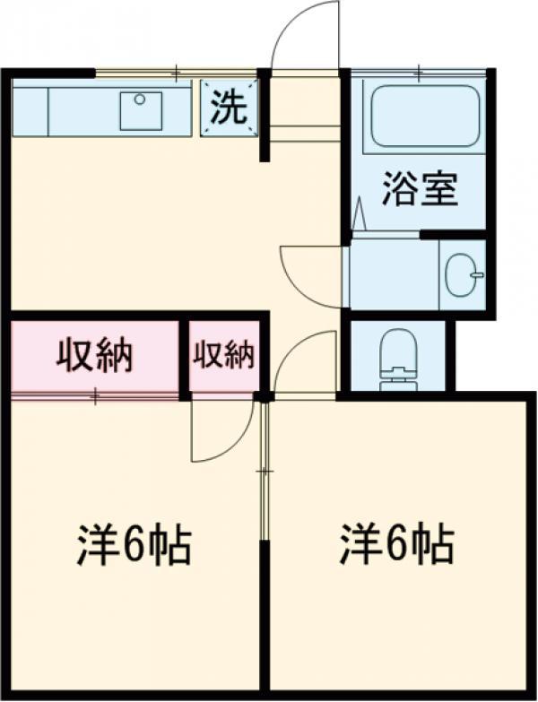 中野コーポラス(2DK/2階)の間取り写真