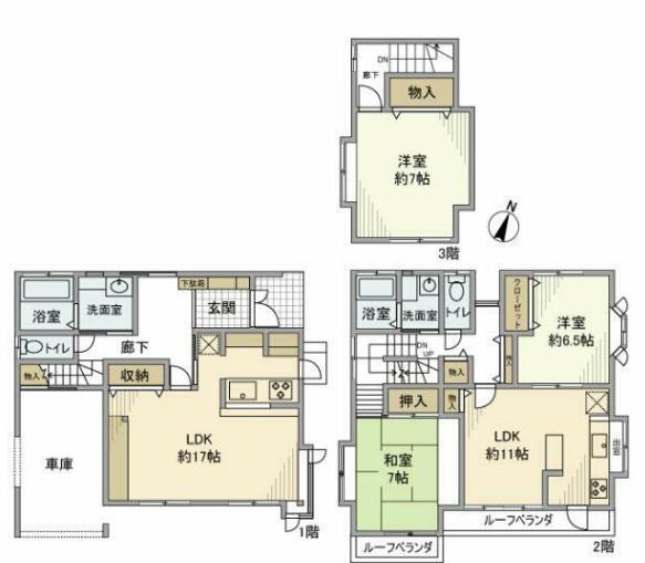 東武伊勢崎・大師線 一ノ割駅 徒歩15分 3階建 築29年