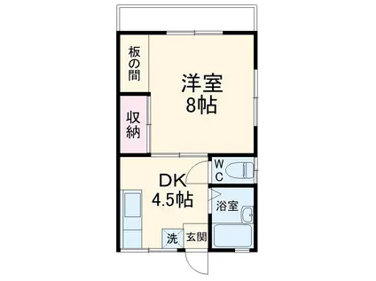 ソアーハイツ(1DK/1階)の間取り写真