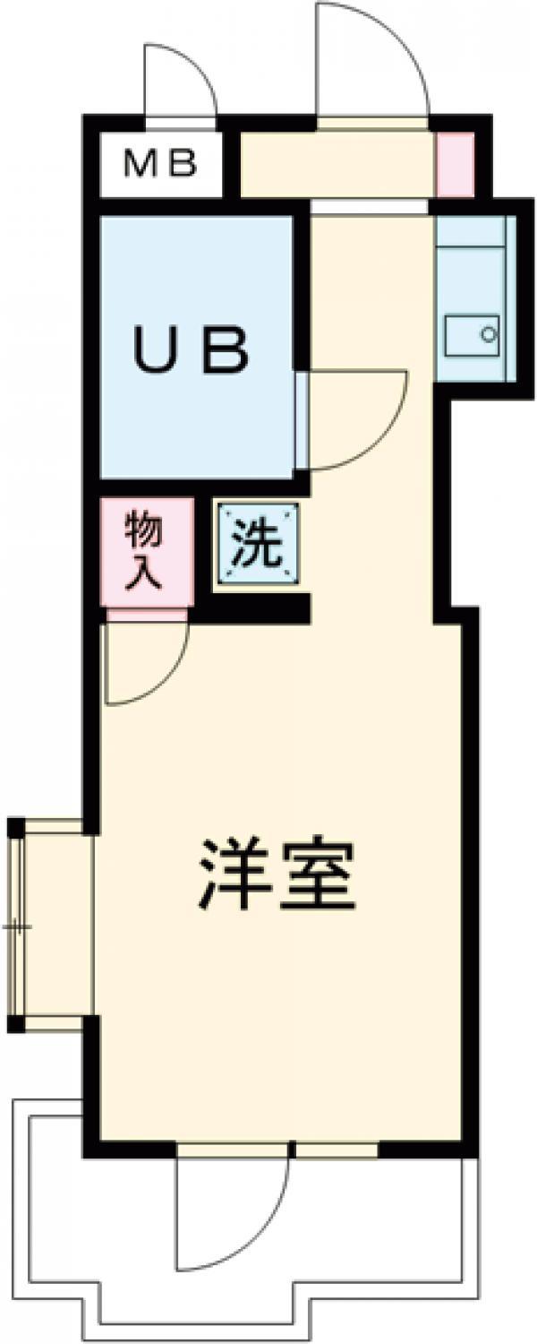 トップ金町(ワンルーム/4階)の間取り写真