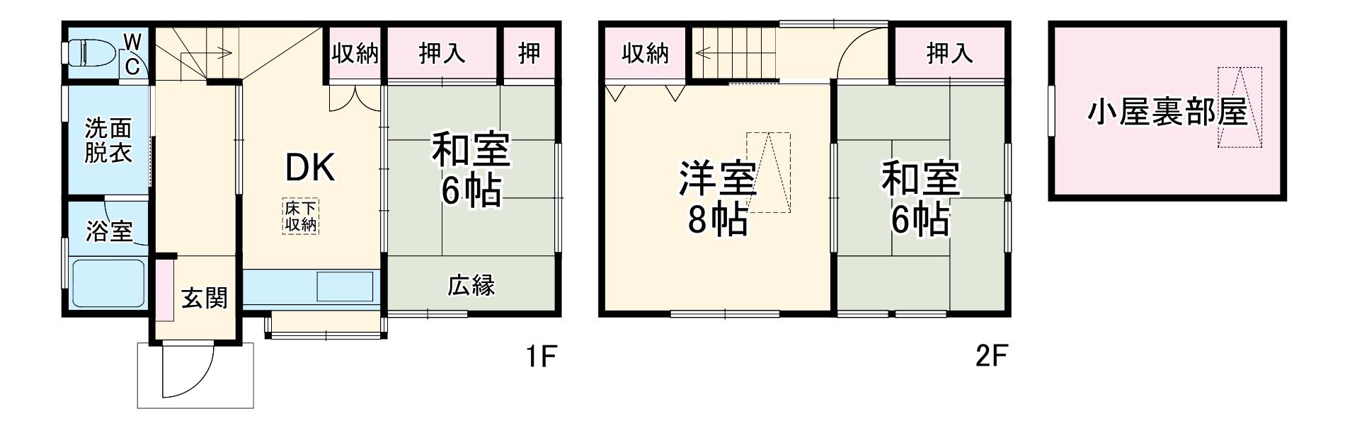 東武鉄道野田線 岩槻駅 徒歩7分 2階建 築25年(3DK)の間取り写真