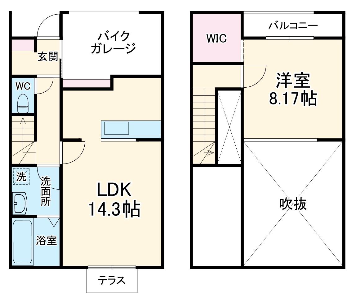 仮）篠原町新築ガレージ(1LDK)の間取り写真