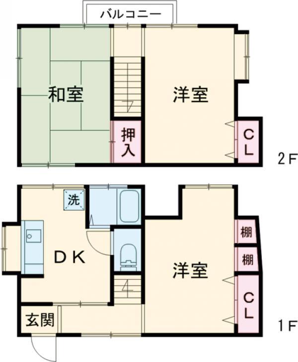 京浜急行電鉄本線 梅屋敷駅(東京) 徒歩12分 2階建 築49年(3DK)の間取り写真