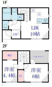 ル・ソレイユ浜野(2LDK)の間取り写真