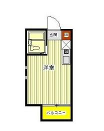 ハイム54(ワンルーム/1階)の間取り写真