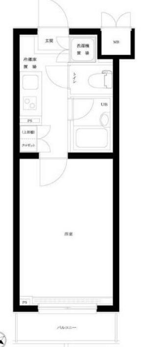 ルーブル中目黒弐番館(1K/3階)の間取り写真