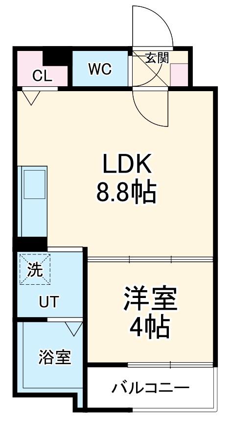 LIX大和田駅前(1LDK/1階)の間取り写真