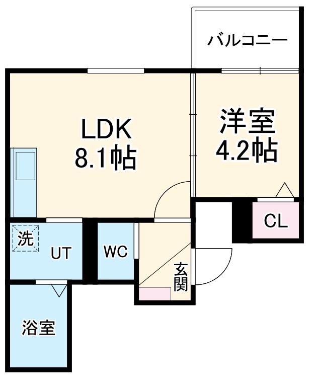 LIX大和田駅前(1LDK/1階)の間取り写真