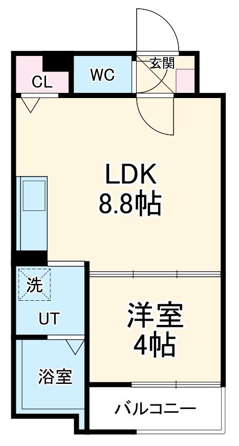 LIX大和田駅前(1LDK/2階)の間取り写真