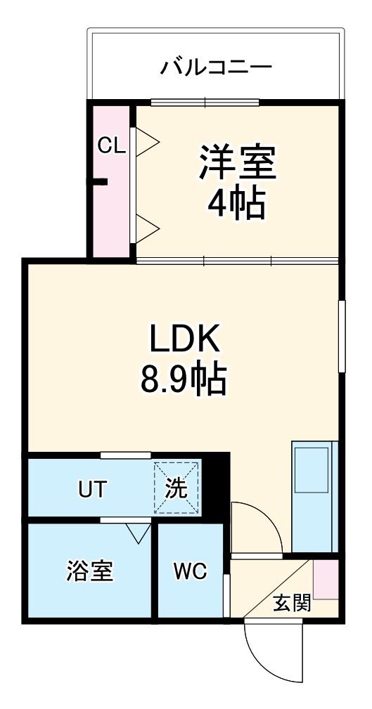 LIX大和田駅前(1LDK/2階)の間取り写真