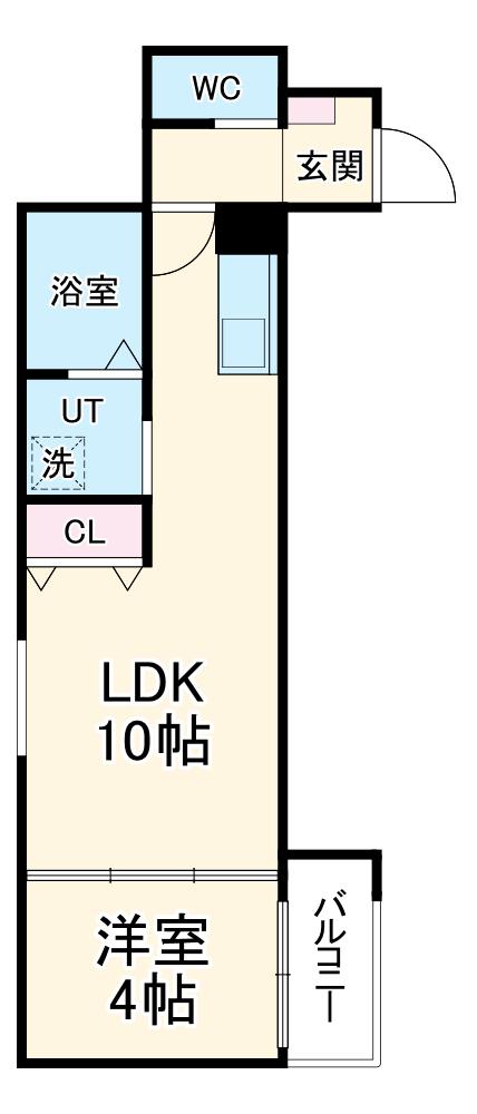 LIX大和田駅前(1LDK/4階)の間取り写真