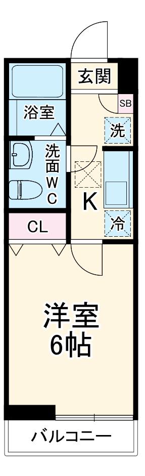 エクセラン上本郷Ⅱ(1K/1階)の間取り写真