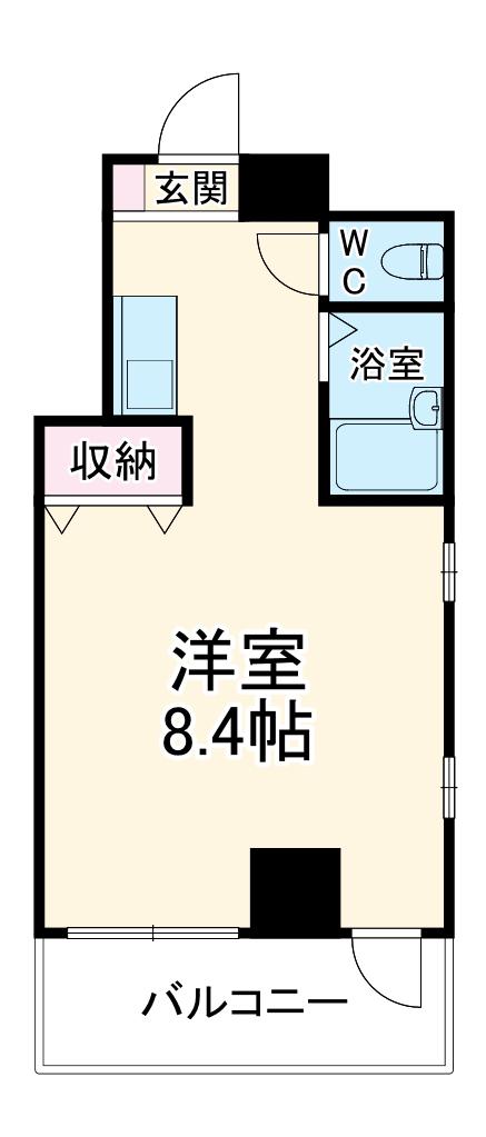 セントガーデン(ワンルーム/5階)の間取り写真