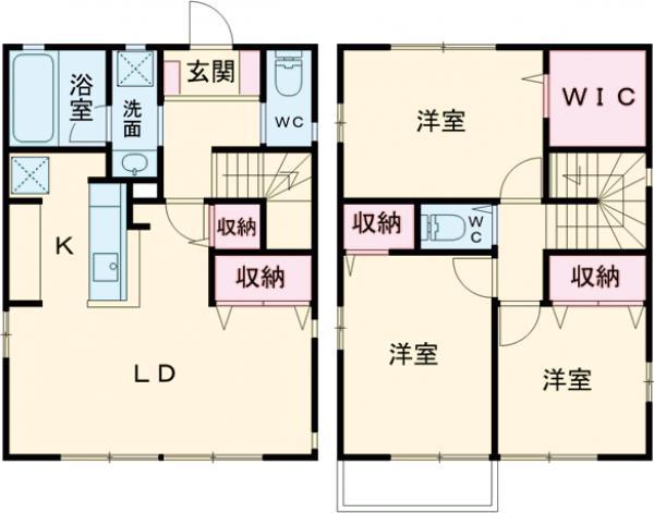 東北本線 小金井駅 徒歩8分 2階建 新築(3LDK)の間取り写真